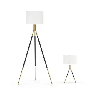 Tripod Floor Lamp and Table Lamp Set