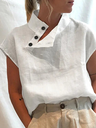 Celmia Fashion Blouses / Elegant Short Sleeve Tunics Lightweight