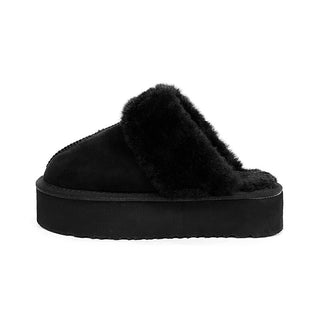 Winter Plush Slippers / Suede Warm Slingback Flip Flops