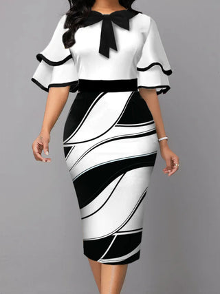 Black and White Fashion Dress